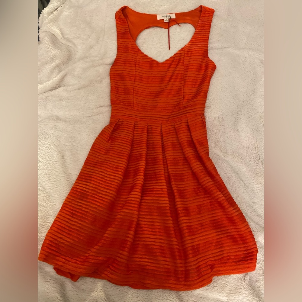 Orange Umgee Dress, Heart Cut Out on back